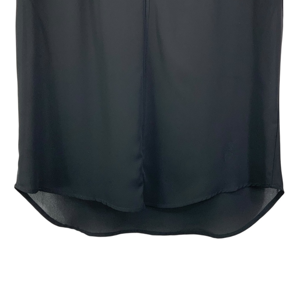 PHILOSOPHY Black V-Neck Short Sleeve Top Blouse Size Medium S25 - Picture 3 of 8